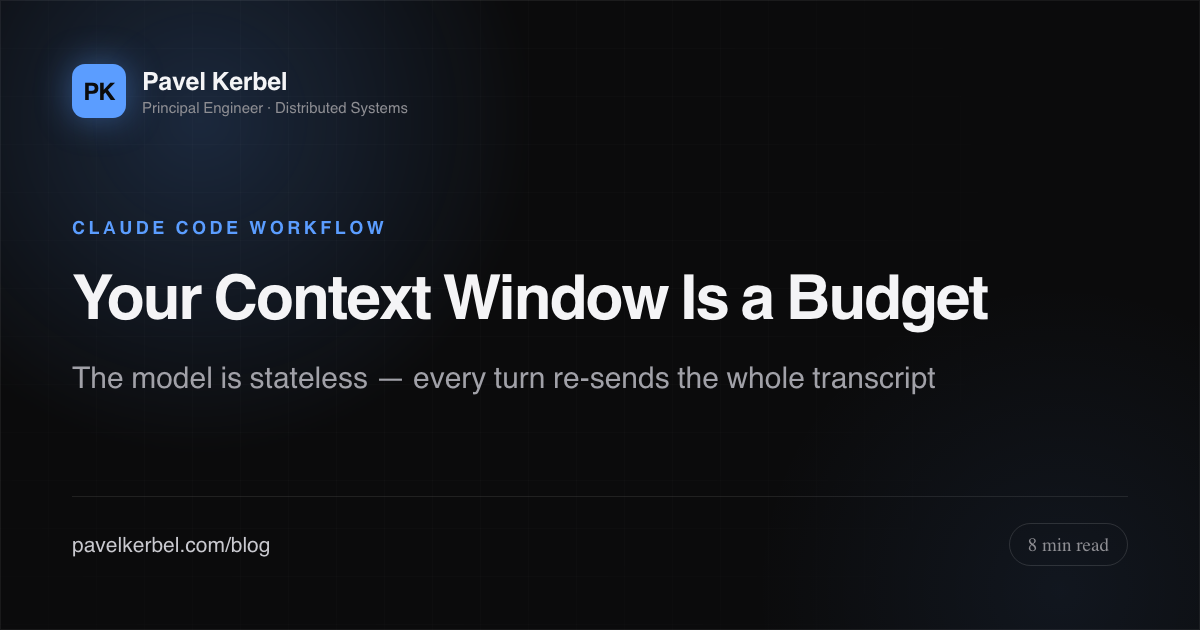 Your Context Window Is a Budget — Pavel Kerbel